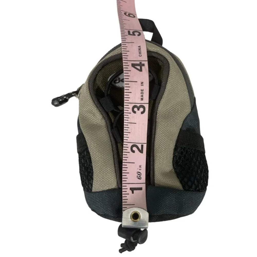 DEUTER mini backpack 4.5’‎ Black Tan Zip Closure